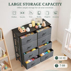 8-Drawer Dresser for Bedroom, Anti-Tip Tall Storage Organizer Chest of Drawers - Image 5