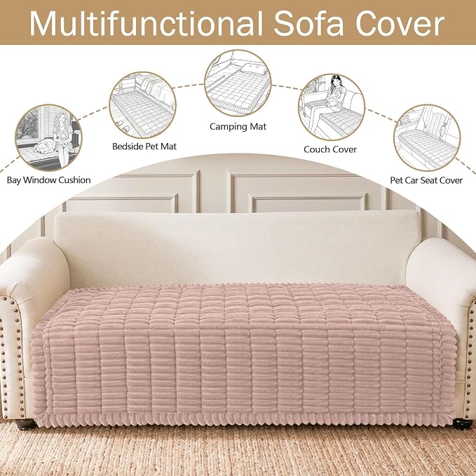 Couch Cover for Dogs, Washable Non Slip Plush Flannel Sofa Protector | Thick - Image 3