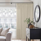 Neutral Oatmeal Linen Pinch Pleated Curtains Long 2 Panels | Memory Training by Twodrapes