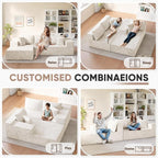 Homall 108" Modular Sectional Sofa, Boneless Couch - Image 8