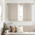 Topfinel 54 Inch Long Linen Blackout Tiers Curtains by Topfinel