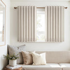 Topfinel 54 Inch Long Linen Blackout Tiers Curtains by Topfinel
