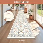 Yamaziot 2x10 Washable Hallway Runner Rug Non Slip Carpet, Colorful Beige | - Image 2