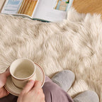 MIULEE Fluffy Area Rug 3x5 ft Faux Fur Sheepskin Rug - Image 3