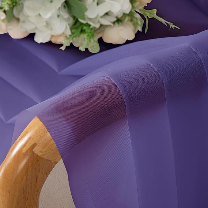 Chyhomenyc Sheer Curtains 63 Inch Length 2 Panels, Soft Airy, Rod Pocket - Image 6