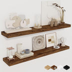 36Inch Floating Shelves for Wall 2 Pack Wood Shelves for Kitchen, Bedroom Wall by FunMemories