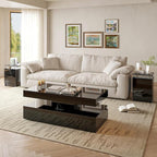 3-Piece Modern Living Room Table Set, Includes LED Coffee Table and End Tables - Image 2