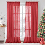 BGment 96 Inches Long Linen Curtains by BGment