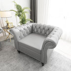 AVZEAR Leather Upholstered Armchair, Single Sofa Chair - Image 7