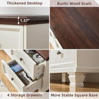 SAVOR LIFE TV Stands for Living Room, Farmhouse Entertainment Center, Rustic - Image 6