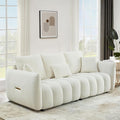 Antetek 78" Modern Sofa Couch, Comfy Deep Seat Teddy Cloud Sofa, Upholstered by Antetek