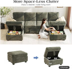 Ihanherry L-Shaped Sectional Sofa Bed, 6-Seater Convertible Pull Out Sleeper - Image 5