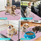 OLANLY Dog Door Mat for Muddy Paws 36x24, Paw Print Design Chenille Mud Mat | - Image 7