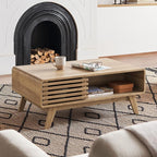 mopio Ensley Coffee Table with Storage, Mid Century Modern, Farmhouse Wood by MopioInc