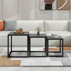 Nesting Table Set of 3 Side Tables, Modern Coffee Table Stacking End Table - Image 2