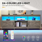 YITAHOME TV Stand for 80/75/70 Inch TVs, Farmhouse Entertainment Center - Image 5
