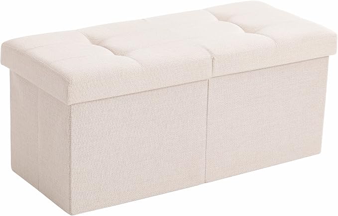 Storage Ottoman Bench Foldable Seat Footrest End of Bed Ottoman - Image 8