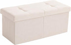 Storage Ottoman Bench Foldable Seat Footrest End of Bed Ottoman - Image 8