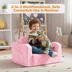 MeMoreCool Glowing Unicorn Kids Chair, 2-in-1 Glow in the Dark Kids Couch Fold - Image 5