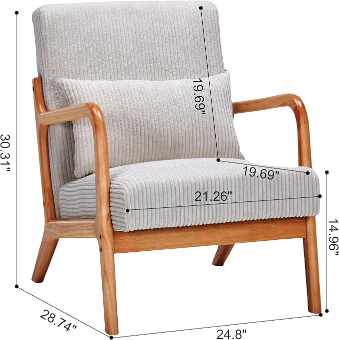 Mid-Century Modern Accent Chair, Reading Armchair - Image 2