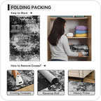 Black Washable Rug 4x6 Entryway Rugs - Image 8