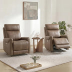 KISLOT Leather Recliner Chair Set of 2, Wall Hugger RV Recliners by Kislot