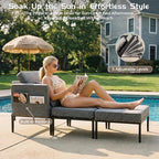 5 in 1 Modular Patio Furniture Set, 3 Piece Aluminum Convertible Outdoor - Image 6