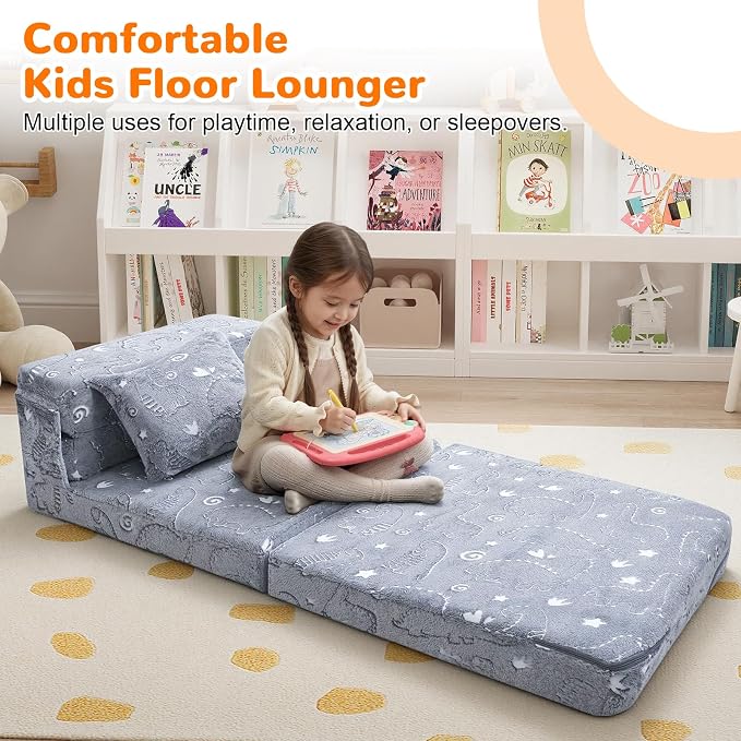 MeMoreCool Kids Floor Mattress Glow in The Dark, Convertible Sofa Couch - Image 3