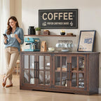 AMERLIFE Farmhouse 63" Buffet Sideboard Cabinet - Image 3