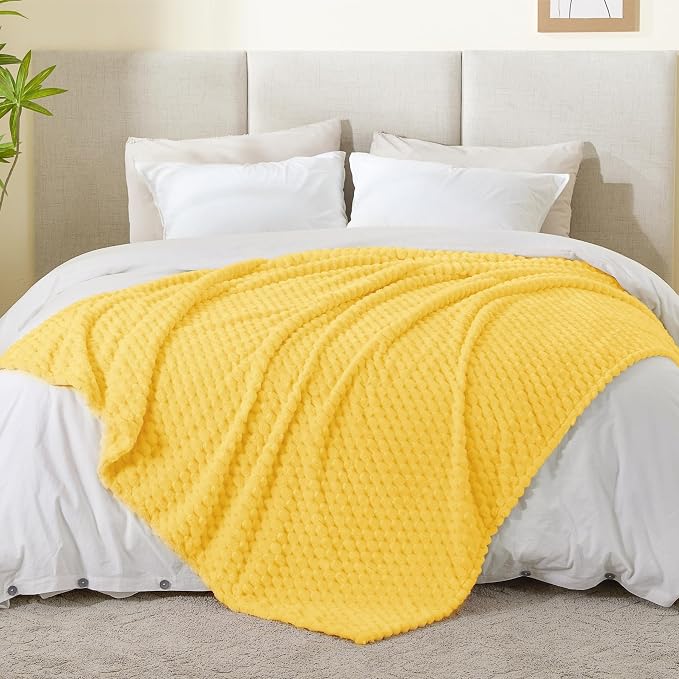 BEDELITE Light Yellow Throw Blanket - Image 5