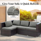CALBODE 12Pcs Outdoor Stretch Cushion Covers, Waterproof Outdoor Chair Cushion - Image 4