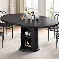 Jocoevol 47″–63″ Extendable Round Dining Table by JOCOEVOL