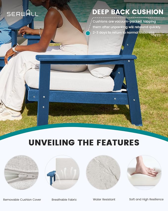 SERWALL HDPE Patio Furniture Set - Image 2