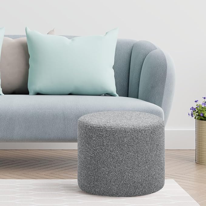 Studio Living Wentworth 19" Round Ottoman, Urban Transitional, Fully Assembled - Image 6
