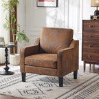 VINGLI Accent Chairs Set of 2 Living Room Chairs Rustic Reading Chair - Image 8