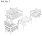 4-Pieces Outdoor Patio Sofa Set - Image 3