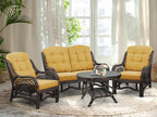 Malibu Lounge Loveseat Sofa Natural Rattan Wicker Handmade Design - Image 5