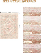 2x3 Entryway Rug Vintage Washable Rug Runner - Image 2