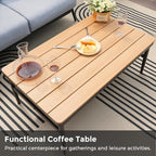 Jocoevol 4 Pieces Outdoor Sofa Conversation Set, 4 Seats Couch Set - Image 7