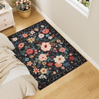 DUKINO 3x4 Area Rug, Floral Washable Rug - Image 3