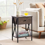 VECELO Nightstands Set of 2, Modern Bedside End Tables, Night Stands - Image 6