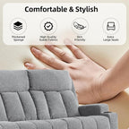 CANMOV Manual Recliner Sofa Set, Fabric Recliner Living Room Furniture Sets - Image 4