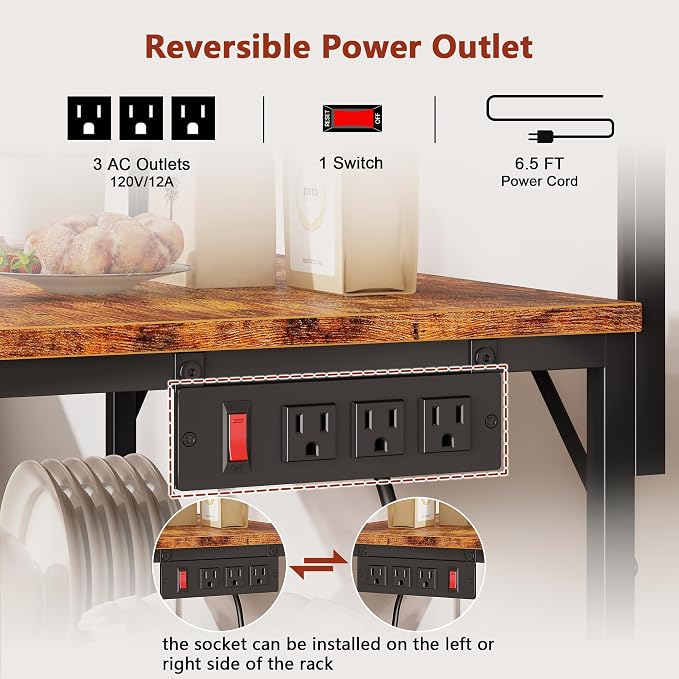 Furologee Kitchen Bakers Rack - Image 4