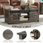 AMERLIFE Farmhouse 4-Piece Living Room Set, Entryway Console - Image 7