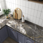 BAYYA Dark Grey/Gold Marble Contact Paper - Image 2