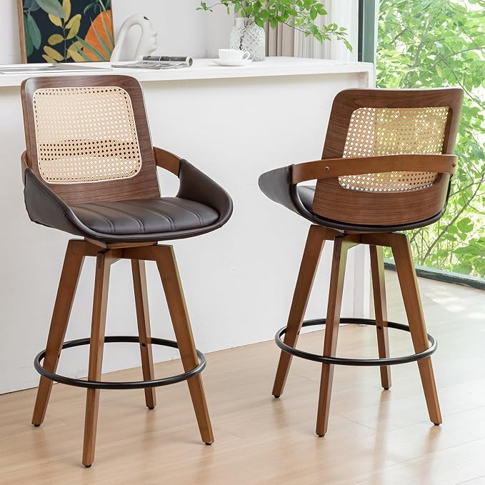 Set of 2 Bar Stools Counter Height by KUNZENTLIVING
