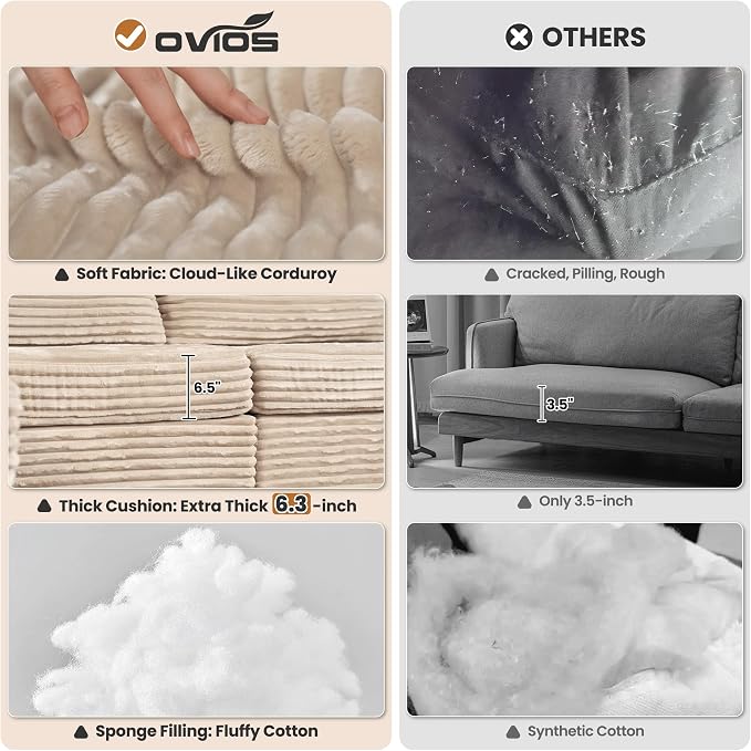 ovios 32.7 inches Ottoman Seat Module - Image 8
