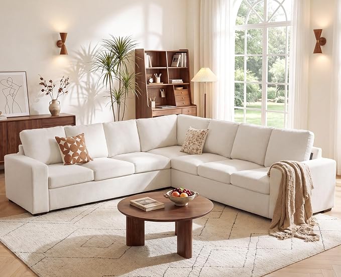 ABCASA Oversized Modular V Shaped Sectional Couches by ABCASA