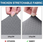 Smiry Waterproof Seat Covers for Dining Room Chairs Set of 8, Stretch Jacquard - Image 4