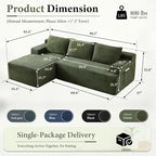 96" Sectional Couches for Living Room Cloud Couch Sofa - Image 2